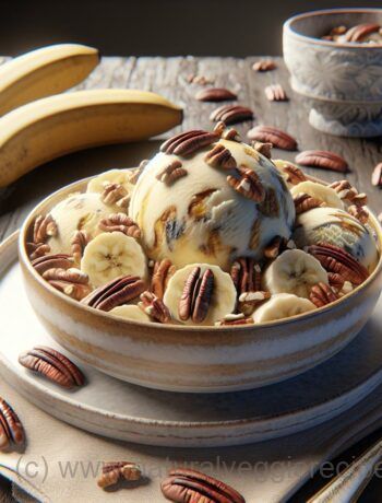 Creamy Vegan Banana Pecan Ice Cream